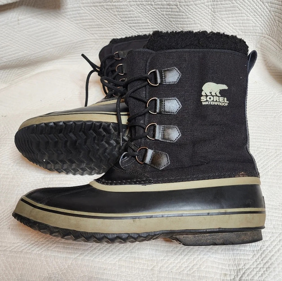 SOREL Men's 1964 Pac Nylon Waterproof Insulated Black Winter Boots Size 14 - Picture 7 of 16